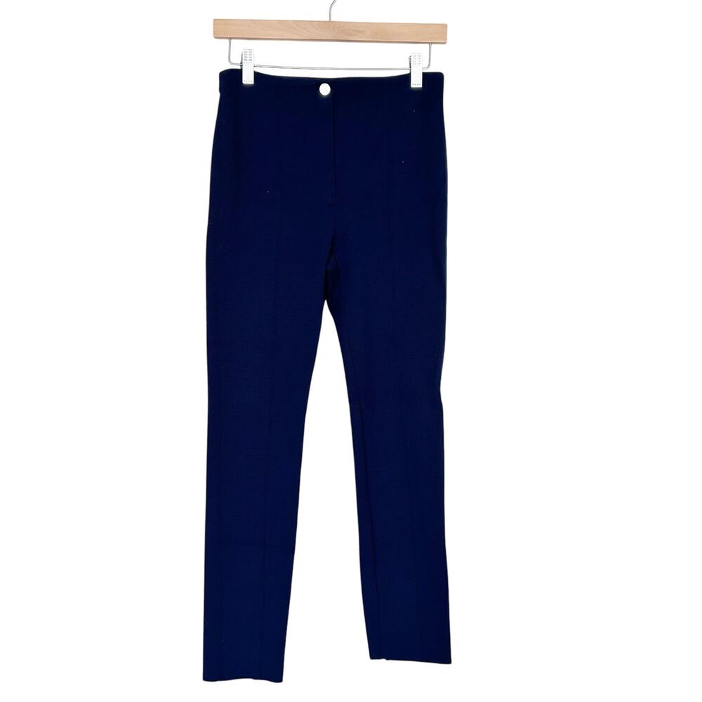 Theory Navy Blue Clean Cigarette Tuscon Knit Pants Sz 4